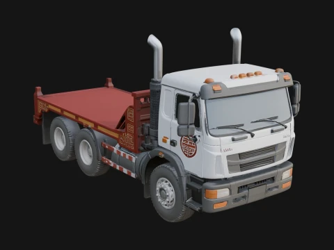 Flatbed Truck Model Design 4 - 3D Print Model 3D Print Model