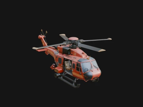 Rescue Helicopter Model Design 11 - 3D Print Model 3D printmodel