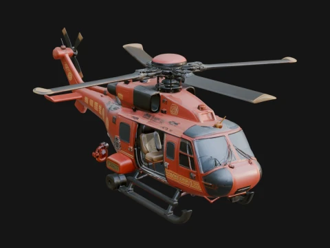 Rescue Helicopter Model Design 11 - 3D Print Model 3D Print Model