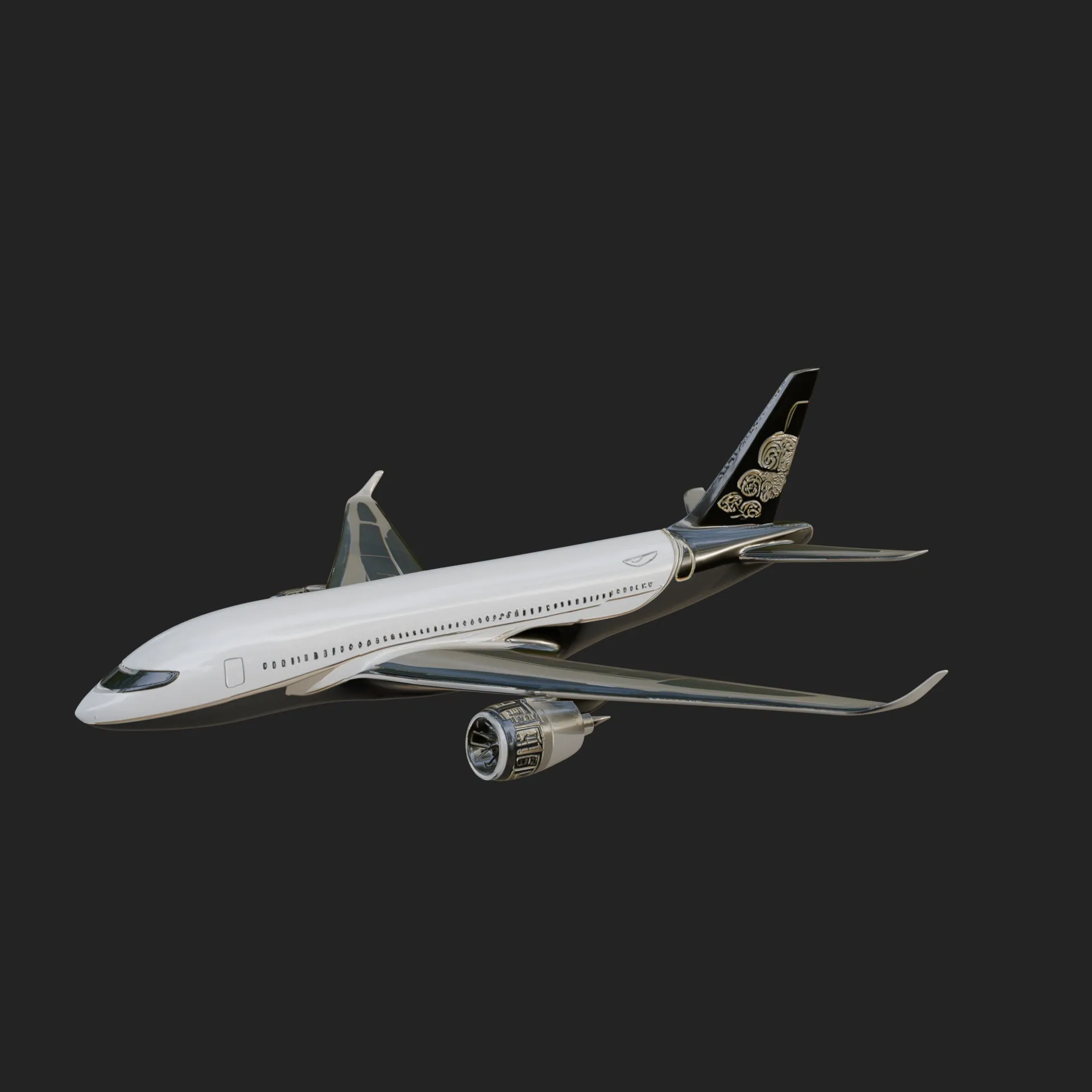 Airliner Plane Model Design 9 - 3D Print Model 3D Print Model .c4d .max .obj .3ds .fbx .stl .blend