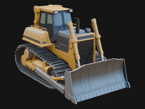 Crawler Bulldozer Model Design 13 - 3D Print Model 3D Принт Модель