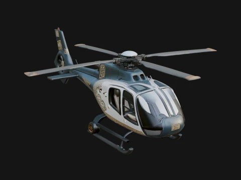 Civil Helicopter Model Design 11 - 3D Print Model 3D Print Model