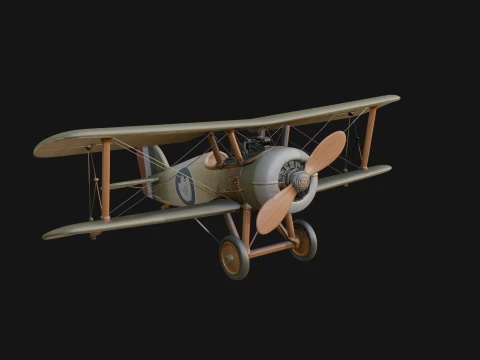 Vintage Biplane Model Design 20 - 3D Print Model 3D Druckmodell