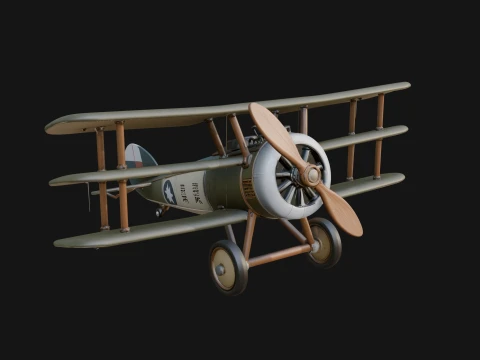 Vintage Biplane Model Design 21 - 3D Print Model 3D Druckmodell