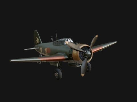 Vintage Fighter Plane Model Design 10 - 3D Print Model 3D Print Model