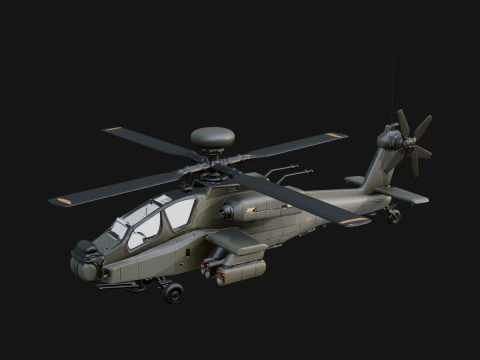 Attack Helicopter Model Design 11 - 3D Print Model 3D Print Model