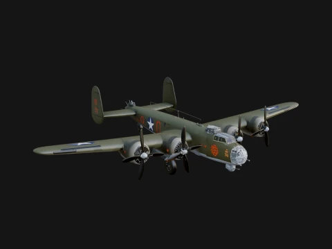 Vintage Bomber Plane Model Design 10 - 3D Print Model 3D Print Model