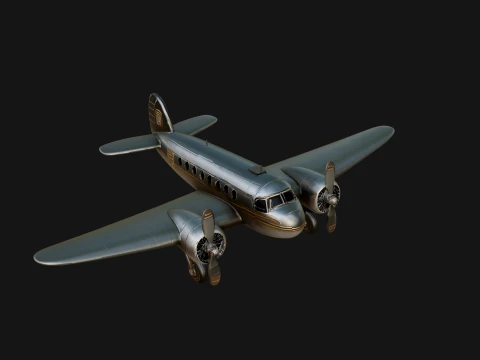 Vintage Airliner Plane Model Design 7 - 3D Print Model 3D Принт Модель