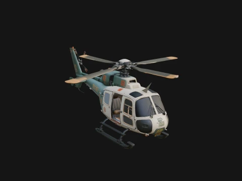 Civil Helicopter Model Design 12 - 3D Print Model 3D printmodel
