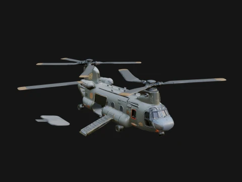 Military Helicopter Model Design 12 - 3D Print Model 3D Druckmodell