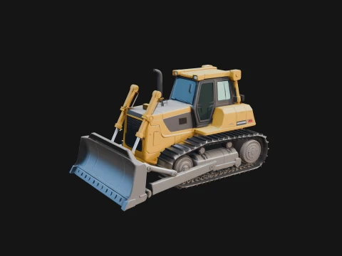 Crawler Bulldozer Model Design 14 - 3D Print Model 3D Print Model