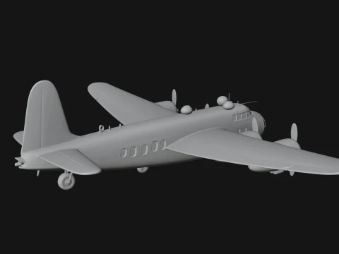 Vintage Bomber Plane Model Design 11 - 3D Print Model 3D Print Model