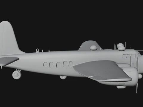 Vintage Bomber Plane Model Design 11 - 3D Print Model 3D Print Model