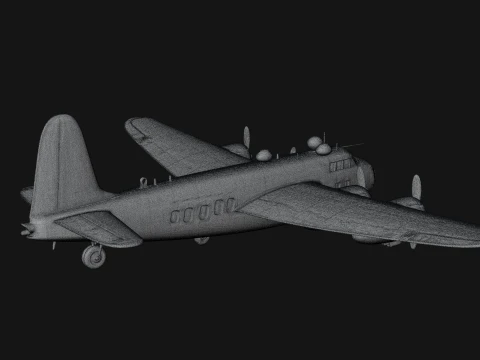 Vintage Bomber Plane Model Design 11 - 3D Print Model 3D Print Model