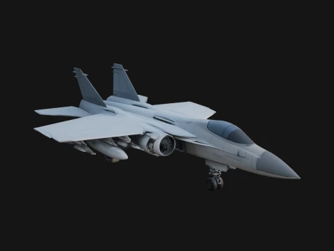 Military Jet Fighter Model Design 38 - 3D Print Model 3D Baskı Modeli