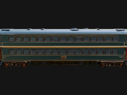 Passenger Train Car Model Design 9 - 3D Print Model 3D Print Model