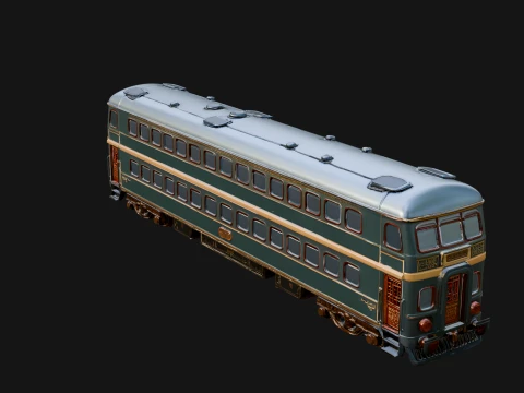 Passenger Train Car Model Design 9 - 3D Print Model 3D Print Model