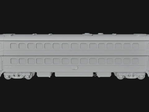 Passenger Train Car Model Design 9 - 3D Print Model 3D Print Model