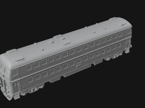 Passenger Train Car Model Design 9 - 3D Print Model 3D Print Model