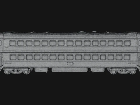 Passenger Train Car Model Design 9 - 3D Print Model 3D Print Model