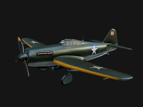 Vintage Fighter Plane Model Design 11 - 3D Print Model 3D Print Model