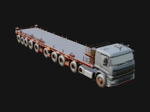 Heavy Haul Trailer Model Design 3 - 3D Print Model Model do druku 3D