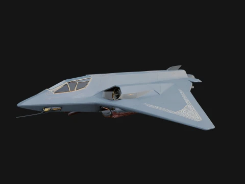 Stealth Bomber Plane Model Design 6 - 3D Print Model 3D Druckmodell