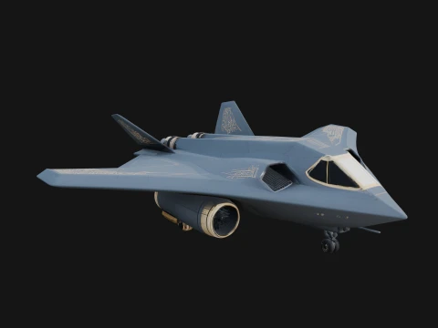 Stealth Bomber Plane Model Design 7 - 3D Print Model 3D Print Model
