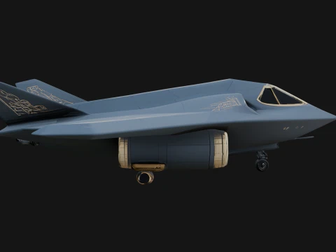 Stealth Bomber Plane Model Design 7 - 3D Print Model 3D Print Model