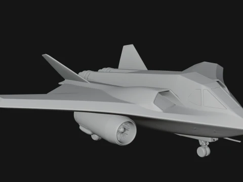 Stealth Bomber Plane Model Design 7 - 3D Print Model 3D Print Model