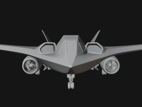 Stealth Bomber Plane Model Design 7 - 3D Print Model 3D Print Model