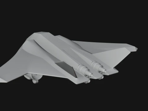 Stealth Bomber Plane Model Design 7 - 3D Print Model 3D Print Model