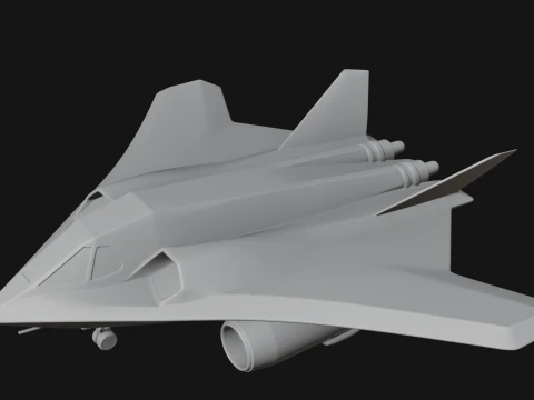 Stealth Bomber Plane Model Design 7 - 3D Print Model 3D Print Model