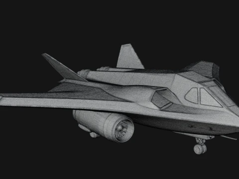 Stealth Bomber Plane Model Design 7 - 3D Print Model 3D Print Model