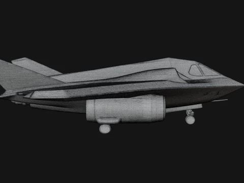 Stealth Bomber Plane Model Design 7 - 3D Print Model 3D Print Model