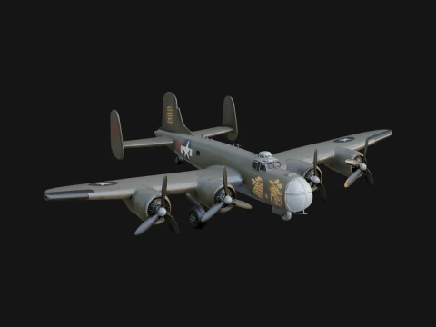 Vintage Bomber Plane Model Design 13 - 3D Print Model 3D Print Model
