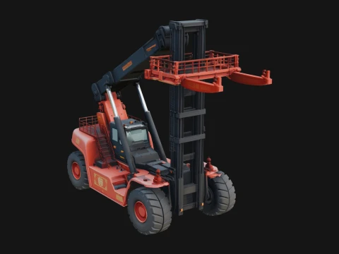 Forklift Truck Model Design 14 - 3D Print Model 3D Druckmodell