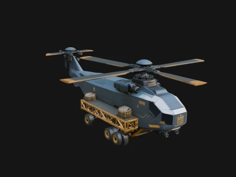 Military Helicopter Model Design 14 - 3D Print Model 3D printmodel