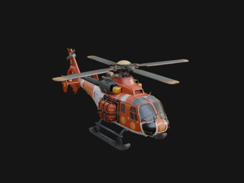 Rescue Helicopter Model Design 12 - 3D Print Model 3D Print Model
