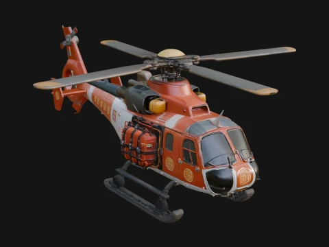 Rescue Helicopter Model Design 12 - 3D Print Model 3D Print Model
