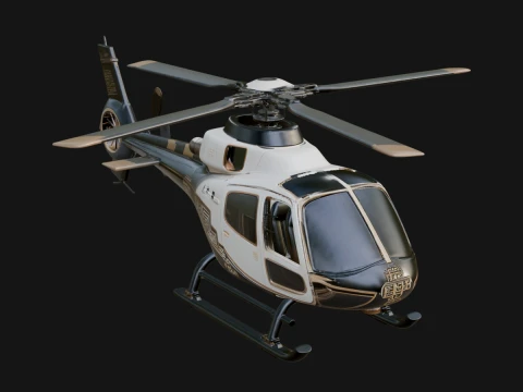 Civil Helicopter Model Design 15 - 3D Print Model 3D Print Model