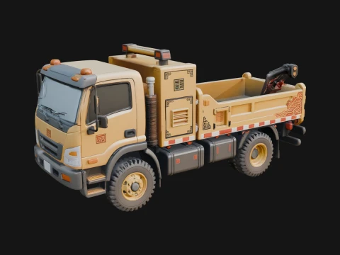Compact Tipper Truck Model Design 4 - 3D Print Model Modelo de impresión 3D