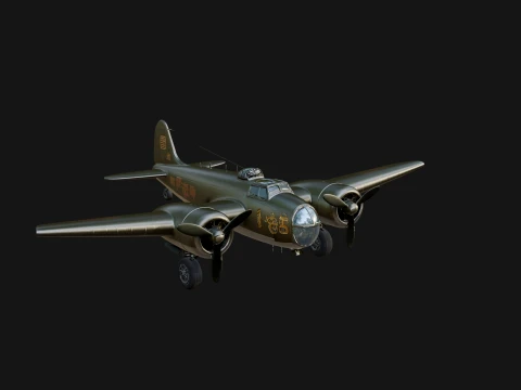 Vintage Bomber Plane Model Design 15 - 3D Print Model 3D Print Model