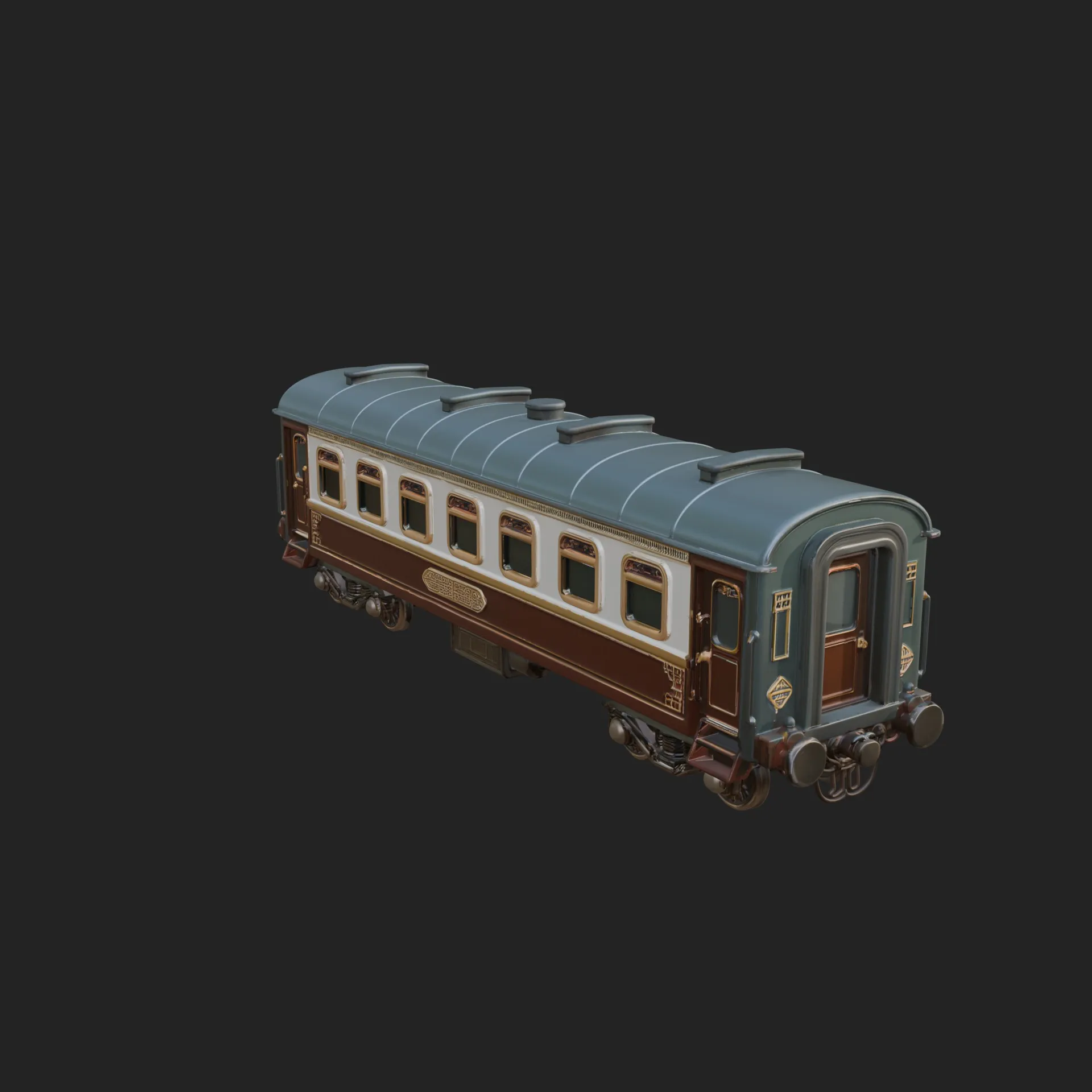 Passenger Train Car Model Design 10 - 3D Print Model 3D Print Model .c4d .max .obj .3ds .fbx .stl .blend