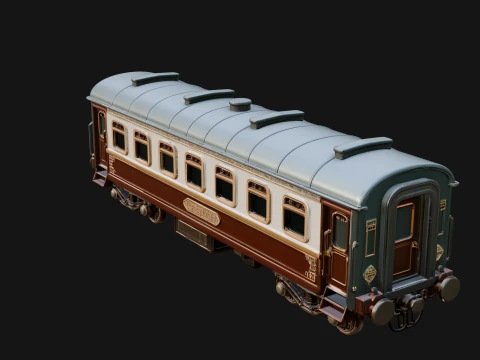 Passenger Train Car Model Design 10 - 3D Print Model 3D Print Model