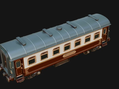 Passenger Train Car Model Design 10 - 3D Print Model 3D Print Model
