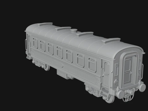 Passenger Train Car Model Design 10 - 3D Print Model 3D Print Model