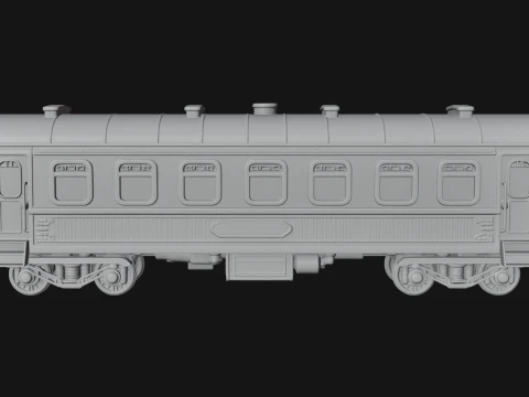 Passenger Train Car Model Design 10 - 3D Print Model 3D Print Model