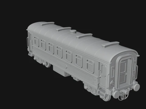 Passenger Train Car Model Design 10 - 3D Print Model 3D Print Model