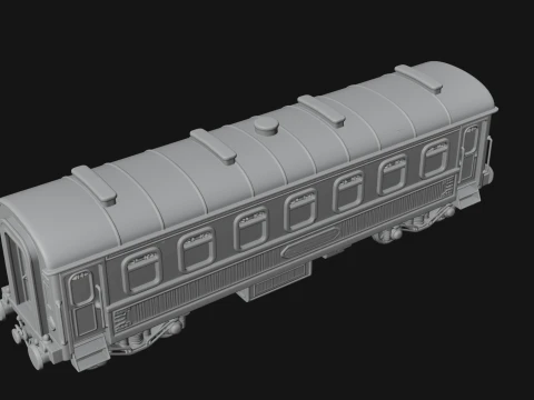 Passenger Train Car Model Design 10 - 3D Print Model 3D Print Model